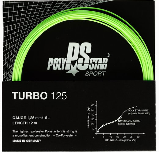 Polystar Tennissaite Turbo (Haltbarkeit+Power) grün 12m Set