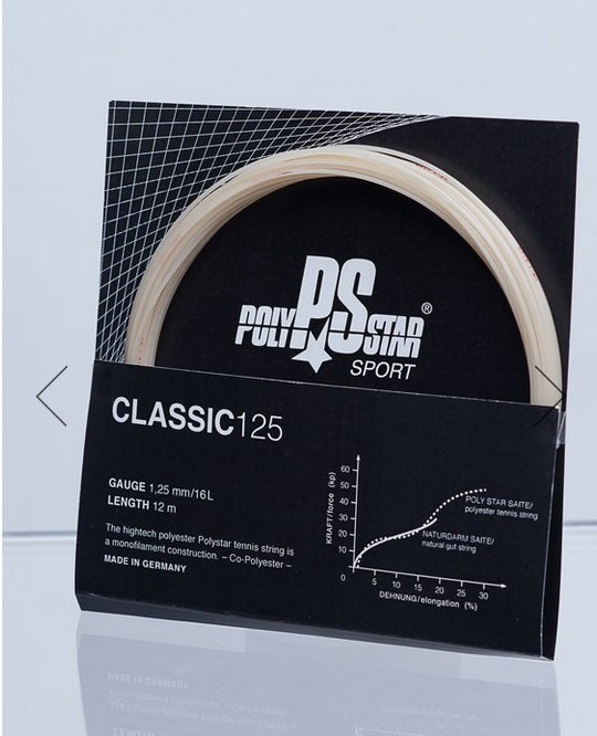 Polystar Tennis String Classic (Durability) natural 12m Set