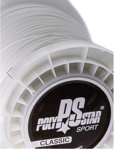 Polystar Tennissaite Classic (Haltbarkeit) weiss 400m Rolle