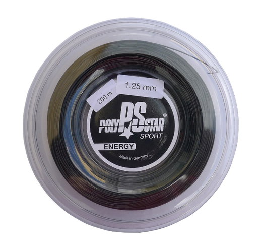 Polystar Tennissaite Energy (Haltbarkeit+Power) schwarz 200m Rolle