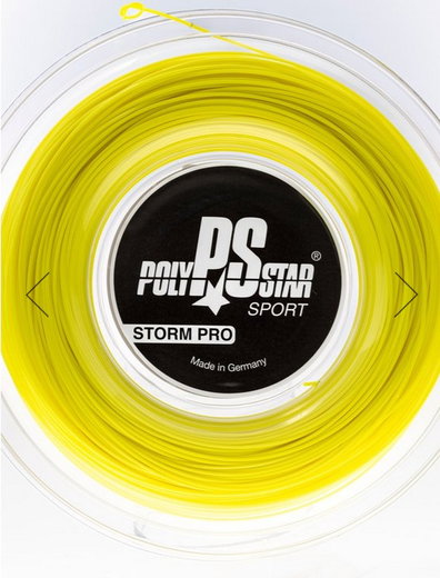 Polystar Tennissaite Storm Pro (Haltbarkeit+Kontrolle) gelb 200m Rolle