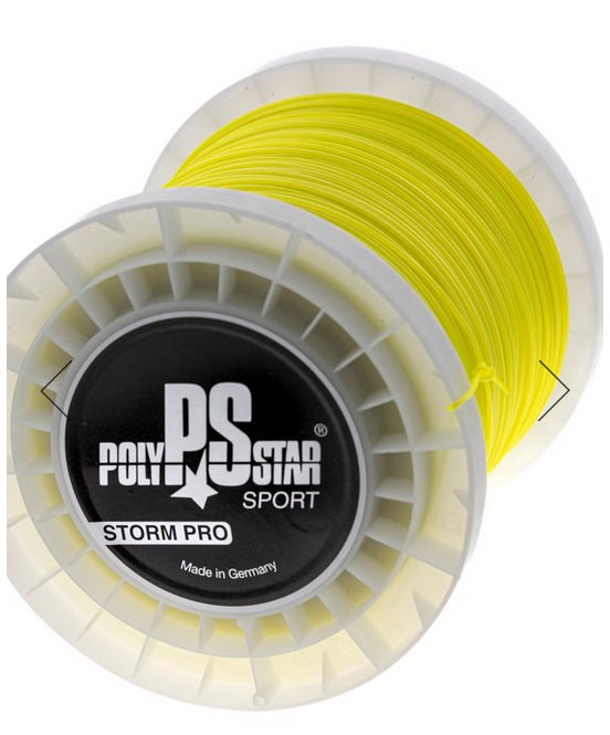Polystar Tennis String Storm Pro (Durability + Control) yellow 400m reel