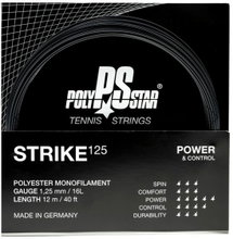 Polystar Tennis String Strike (Durability + Power) black 12m set
