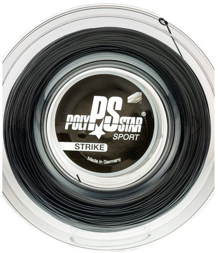 Polystar Tennissaite Strike (Haltbarkeit+Power) schwarz 200m Rolle