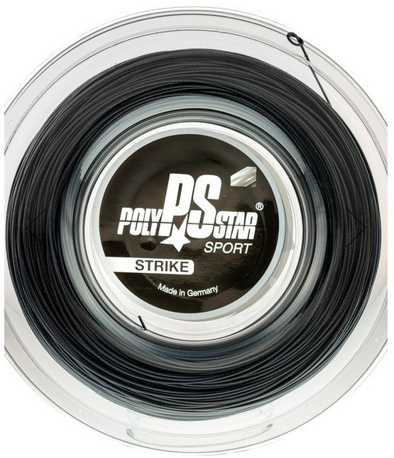Polystar Tennissaite Strike (Haltbarkeit+Power) schwarz 200m Rolle