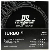 Polystar Tennis String Turbo (Durability + Power) black 12m set