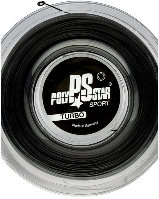 Polystar Tennissaite Turbo (Haltbarkeit+Power) schwarz 200m Rolle