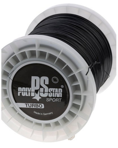 Polystar Tennissaite Turbo (Haltbarkeit+Power) schwarz 400m Rolle