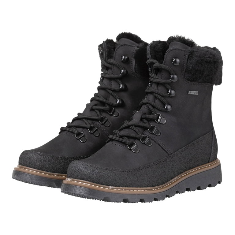 Pomar Winterstiefel PÄIVI GTX (Nubukleder, wasserdicht, Lammfell gefüttert) schwarz Damen