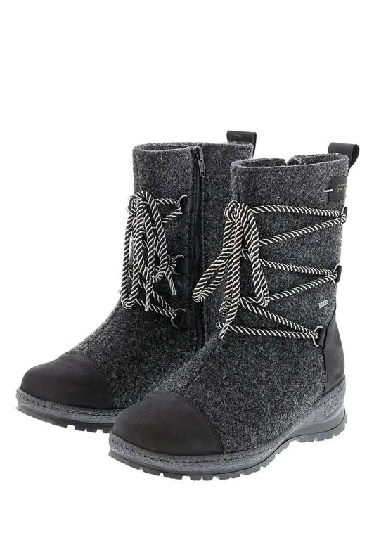 Pomar Winterstiefel Koli GTX (Filzstiefel, wasserdicht, breit, extrem warm) granitgrau Damen