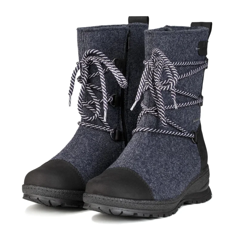 Pomar Winterstiefel Koli GTX (Filzstiefel, wasserdicht, breit, extrem warm) dunkelblau Damen