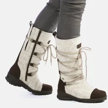 Pomar Winterstiefel Saana GTX (Filzstiefel, wasserdicht, breit, extrem warm) hellgrau Damen