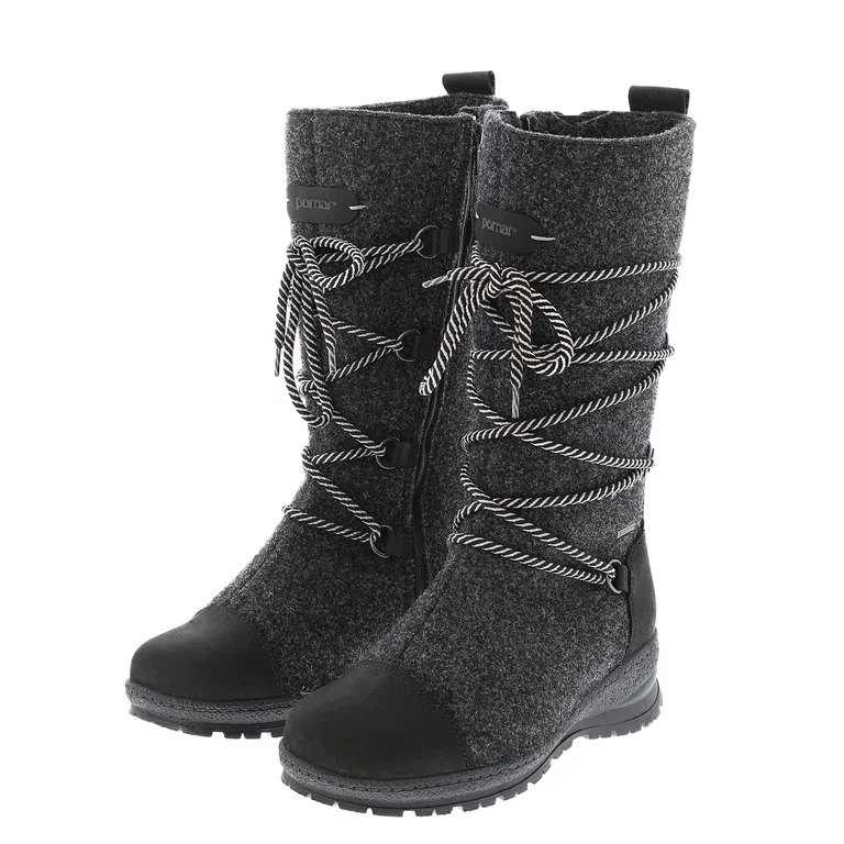 Pomar Winterstiefel Saana GTX (Filzstiefel, wasserdicht, breit, extrem warm) granitgrau Damen