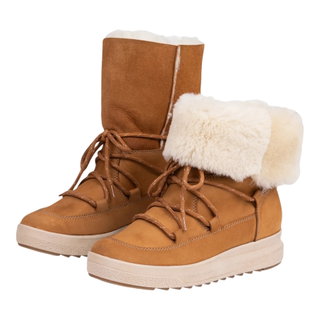 Pomar Winter Boots Lappi GTX (Nubuck Leather, Sheepskin) Light Brown Ladies