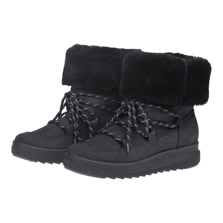 Pomar zimowe buty Lappi GTX (skóra nubukowa, owcza wełna) czarne damskie