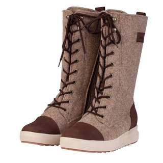Pomar Winter Boots JÄÄTIKKÖ GTX (Felt Boots, Waterproof, Wide, Extremely Warm) Sand Brown Ladies