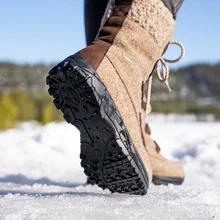 Pomar Winterstiefel Riekko GTX (Wollfilz, Spike-Sohle, wasserdicht, extrem warm) sandbraun Damen