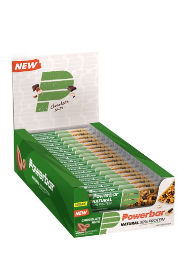 PowerBar Protein Bar Natural 30% Protein Chocolate/Nut 18x40g Box