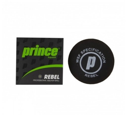 Prince Squashball Rebel (1 yellow dot, slow) black - 1 ball