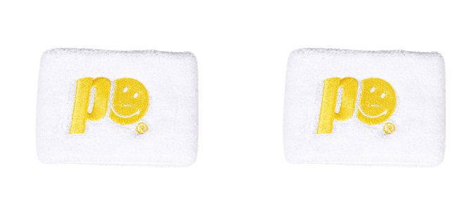 Prince x Smiley Schweissband Logo Small weiss - 2 Stück