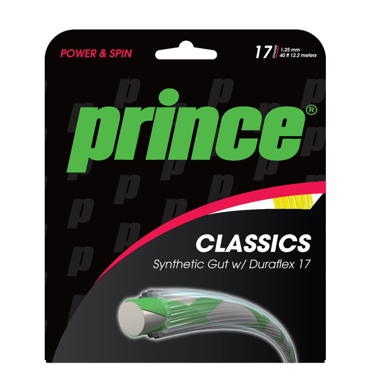 Prince Tennissaite Synthetic Gut Duraflex (Allround+Haltbarkeit) gelb 12m Set