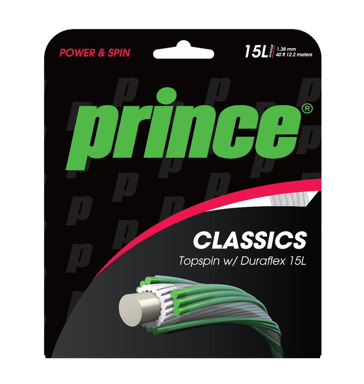 Prince Tennissaite Synthetic Gut Duraflex (Allround+Haltbarkeit) weiss 12m Set
