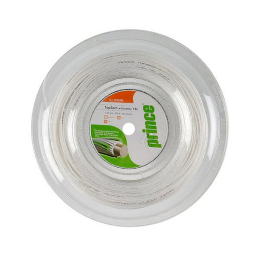 Prince Tennissaite TopSpin mit Duraflex (Spin+Allround) weiss 100m Rolle