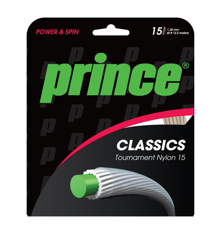 Prince Tennis String Tournament Nylon (Allround) natural 12m Set