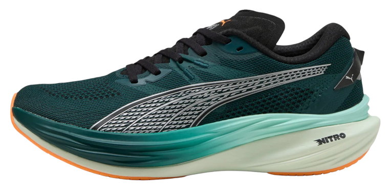 Puma Laufschuhe Deviate Nitro 3 (Dämpfung) dunkelgrün Herren
