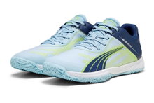 Puma Indoor Court Shoes Accelerate Turbo Dark Blue/Light Blue/Green Men's