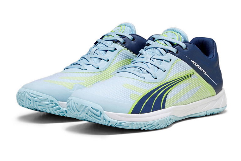 Puma Hallen-Indoorschuhe Accelerate Turbo dunkelblau/hellblau/grün Herren