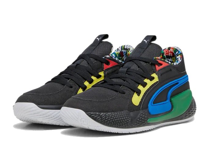 Puma Hallen-Indoorschuhe Court Rider Chaos schwarz/bunt Herren
