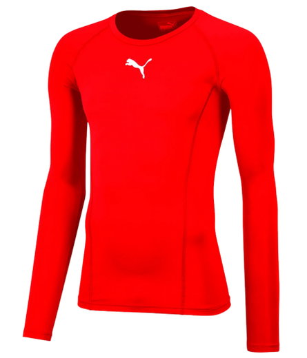 Puma Funktionsunterwäsche Langarmshirt LIGA Baselayer Tee - rot Herren