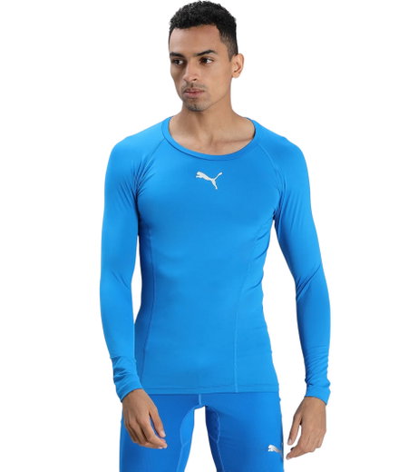 Puma Funktionsunterwäsche Langarmshirt LIGA Baselayer Tee - blau Herren