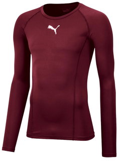 Puma Funktionsunterwäsche Langarmshirt LIGA Baselayer Tee - weinrot Herren