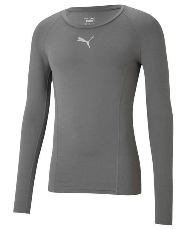 Puma Funktionsunterwäsche Langarmshirt LIGA Baselayer Tee - grau Herren