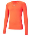 Puma Funktionsunterwäsche Langarmshirt LIGA Baselayer Tee - neonorange Herren