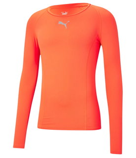 Puma Funktionsunterwäsche Langarmshirt LIGA Baselayer Tee - neonorange Herren