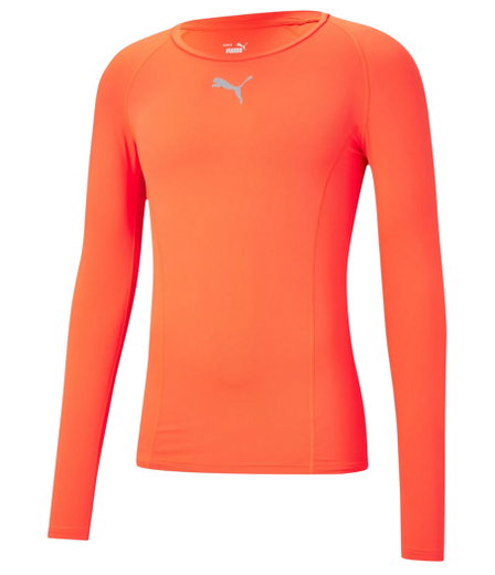 Puma Funktionsunterwäsche Langarmshirt LIGA Baselayer Tee - neonorange Herren