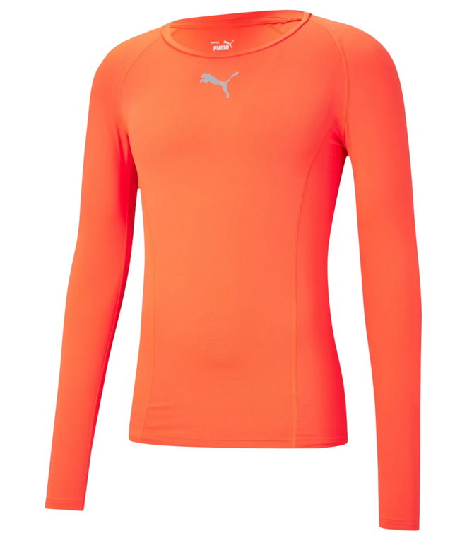 Puma Funktionsunterwäsche Langarmshirt LIGA Baselayer Tee - neonorange Herren