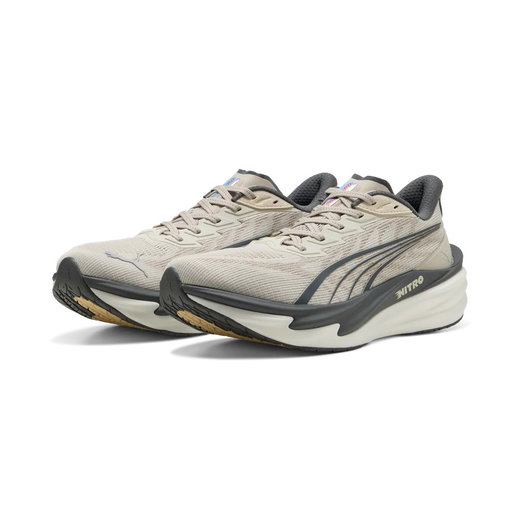 Puma Laufschuhe Deviate Nitro 4 (Dämpfung) beige/grau Herren