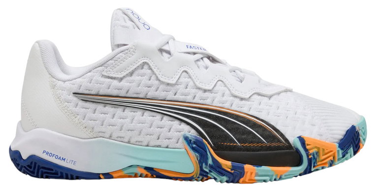 Puma Padelschuhe Nova Elite Allcourt 2025 weiss/blau Herren