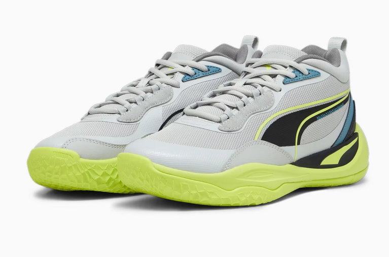 Puma Hallen-Indoorschuhe Playmaker Pro grau/lime Herren