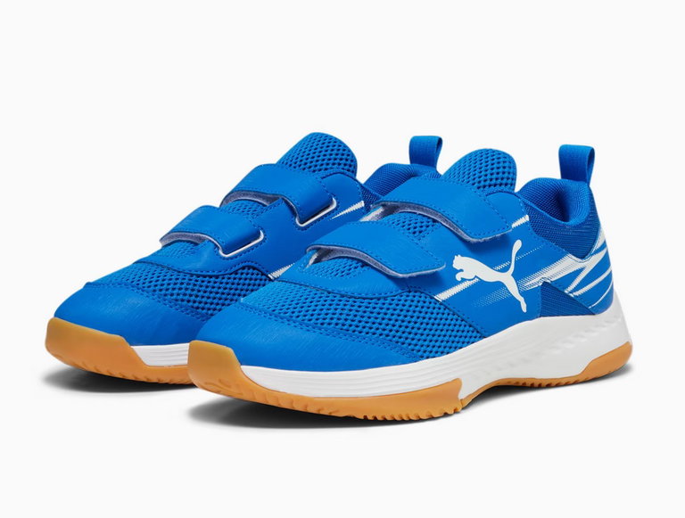 Puma Hallen-Indoorschuhe Varion II V (Klettverschluss) royalblau/weiss Kleinkinder