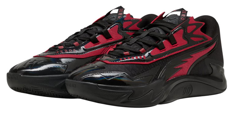 Puma Hallen-Indoorschuhe Scoot Zeros II SCRRRT (Basketball) schwarz/rot Herren