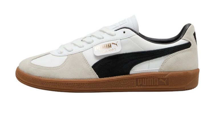 Puma Sneaker Palermo Leather weiss/beige/schwarz Herren