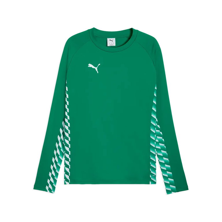 Puma Sport-Langarmshirt teamLIGA26 Training Sweat (100% rec. Polyester, atmungsaktiv) grün Herren