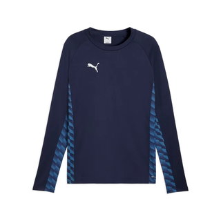 Puma Sport-Langarmshirt teamLIGA26 Training Sweat (100% rec. Polyester, atmungsaktiv) navyblau Herren
