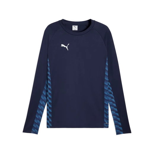 Puma Sport-Langarmshirt teamLIGA26 Training Sweat (100% rec. Polyester, atmungsaktiv) navyblau Herren