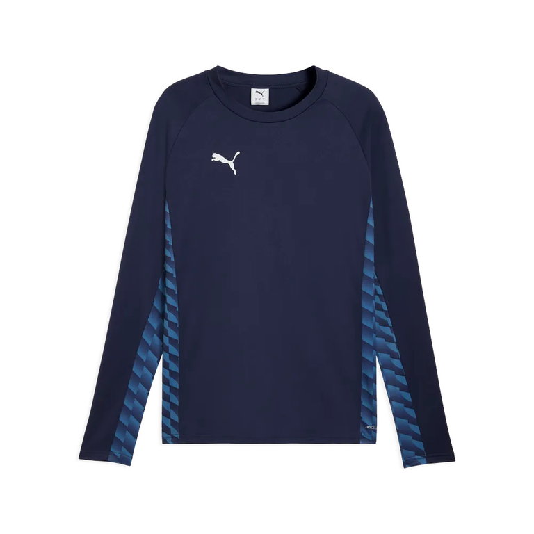 Puma Sport-Langarmshirt teamLIGA26 Training Sweat (100% rec. Polyester, atmungsaktiv) navyblau Herren